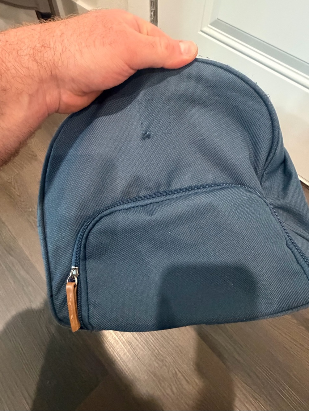 Vintage Olympia Blue Canvas Duffel Bag with Black Straps - Picture 5 of 8